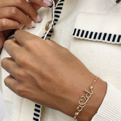  Bracelet chainette à message personnalisé femme